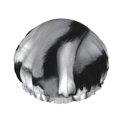 Black And White Cats Fashion Joker Bath Hat,Reusable Double Bath Hat,Enjoy A More Advanced Bathing Experience