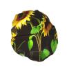SSIMOO Three Sunflowers On Wooden Fashion Joker Bath Hat,Reusable Double Bath Hat,Enjoy A More Advanced Bathing Experience view 2