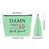 60th Birthday Gifts for Wife Green Makeup Bag 60 Year Old Birthday Gifts for Women 1964 Funny Sixty Birthday Gifts for Aunt Sister Cosmetic Bag Funny Quotes from Turning 60 Years Old Travel Pouch view 2