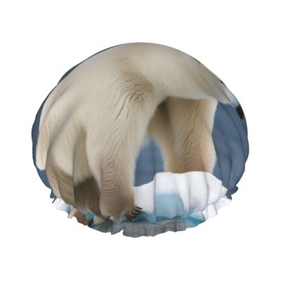 Polar Bear Fashion Joker Bath Hat,Reusable Double Bath Hat,Enjoy A More Advanced Bathing Experience