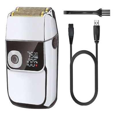 WTCBQC Electric Razors for Men, Metal Housing Hair Shaver for Men Electric Rechargeable Beard Electric Razor Wet Dry Bald Head Shaving Machine 3 Speed Adjust, With Box