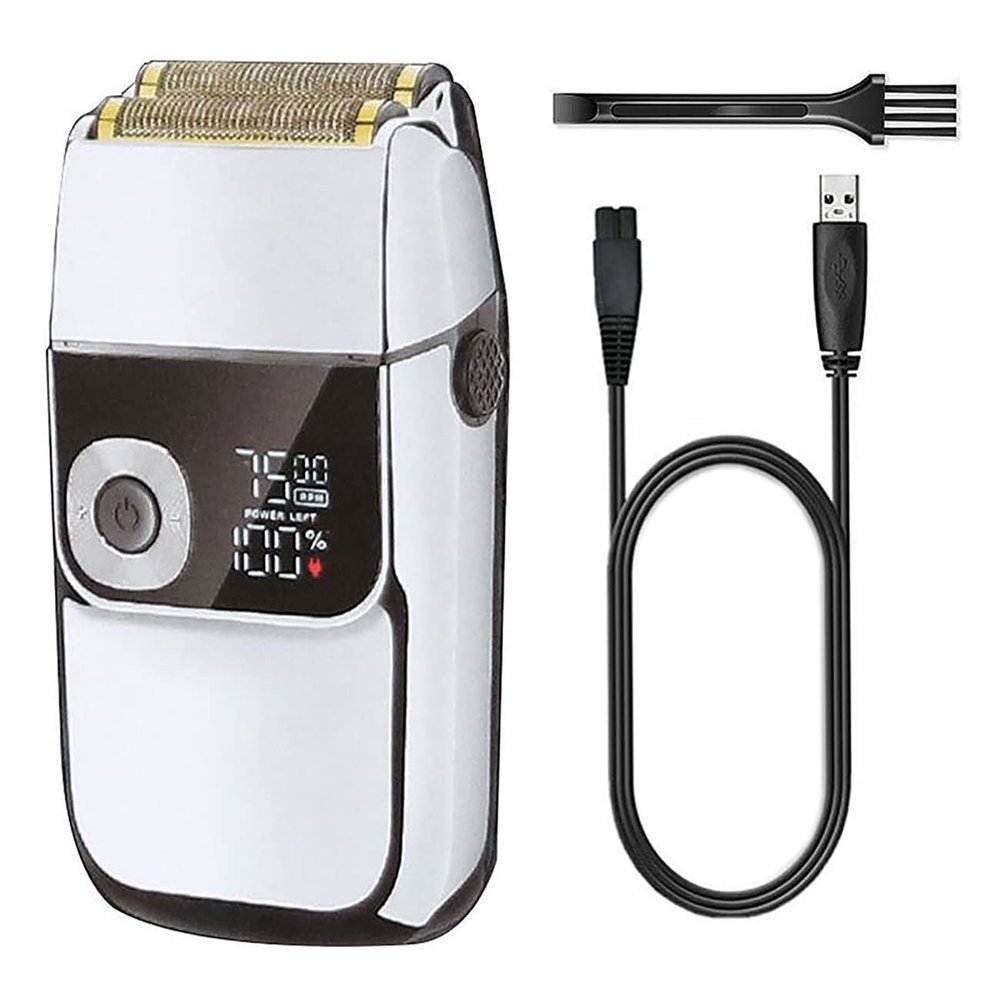 WTCBQC Electric Razors for Men, Metal Housing Hair Shaver for Men Electric Rechargeable Beard Electric Razor Wet Dry Bald Head Shaving Machine 3 Speed Adjust, With Box