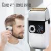 WTCBQC Electric Razors for Men, Metal Housing Hair Shaver for Men Electric Rechargeable Beard Electric Razor Wet Dry Bald Head Shaving Machine 3 Speed Adjust, With Box view 2
