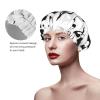 Black And White Music Note Fashion Joker Bath Hat,Reusable Double Bath Hat,Enjoy A More Advanced Bathing Experience view 4