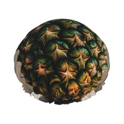 Pineapple Painting Fashion Joker Bath Hat,Reusable Double Bath Hat,Enjoy A More Advanced Bathing Experience
