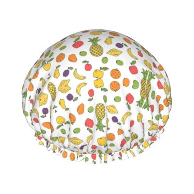 Banana Strawberry Pineapple Fashion Joker Bath Hat,Reusable Double Bath Hat,Enjoy A More Advanced Bathing Experience