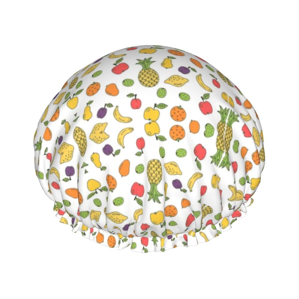 Banana Strawberry Pineapple Fashion Joker Bath Hat,Reusable Double Bath Hat,Enjoy A More Advanced Bathing Experience
