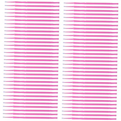Ipetboom 100pcs Disposable Eyelash Extension Cotton Swabs Pink Micro Applicator Brush for Makeup and Nail Art Non-linting Clean Sanitary Tools for Salon and Home Use