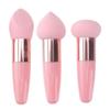 AKOAK 3 Pcs Foundation Sponge Puff, Mushroom Makeup Sponge Mix Sponge Makeup Puff Band Handle, Face Sponge BB Cream Foundation Makeup Tool (Pink) view 1
