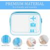 3Pcs TSA Approved Toiletry Bag, Clear Travel Toiletry Bag, Clear Makeup Bag, Waterproof Travel Makeup Cosmetic Bag, Carry On Airport Airline Quart Size Travel Bag for Women Men (Black+White+Blue) view 2