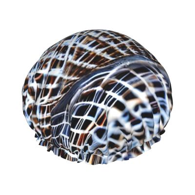 Coastal Fishing Net Shell Fashion Joker Bath Hat,Reusable Double Bath Hat,Enjoy A More Advanced Bathing Experience