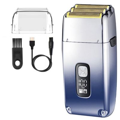 WTCBQC Electric Razors for Men, Rechargeable Hair Beard Electric Shaver for Men Powerful Electric Razor Head Bald Shaving Machine Wet Dry 3-Blade Shave System (Color : Silver Box)