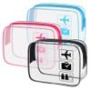 3Pcs TSA Approved Toiletry Bag, Clear Travel Toiletry Bag, Clear Makeup Bag, Waterproof Travel Makeup Cosmetic Bag, Carry On Airport Airline Quart Size Travel Bag for Women Men (Black+Pink+Blue) view 1