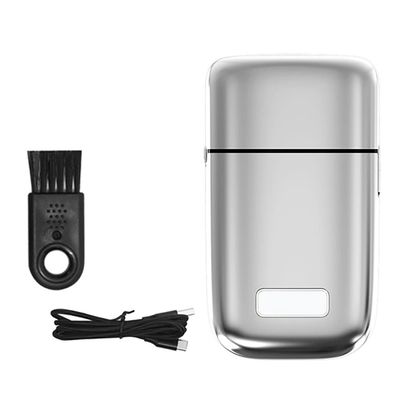 WTCBQC Electric Razors for Men, All Metal housing Hair Electric Shaver Rechargeable Facial Shaving Machine for Men Electric Razor for Beard Stubble (Color : Silver)