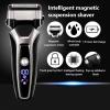 WTCBQC Electric Razors for Men, USB Rechargeable Electric Shaver Stainless Steel Shaving Machine for Men 3D Triple Floating Blade Razor Shaver Barber Electric view 2