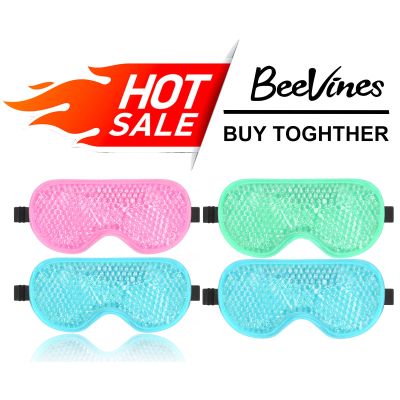 BeeVines 4 Pack Gel Eye Mask Pink & Green