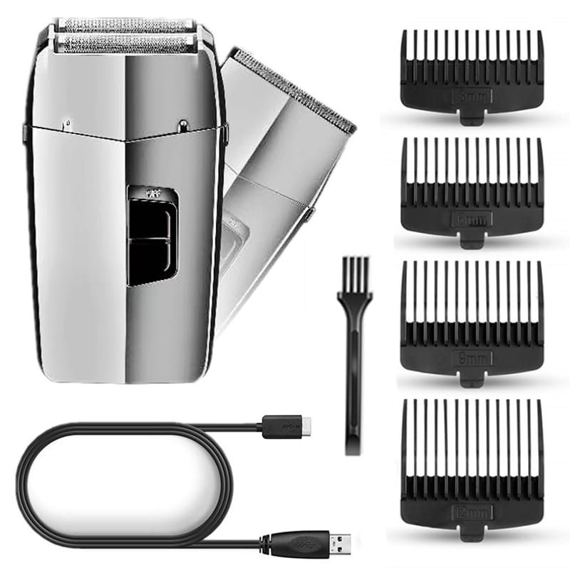 Electric Razors for Men, Waterproof 2in1 Rechargeable foil Electric Shaver Hair Trimmer Electric Razor Beard Bald Shaving Machine for Men