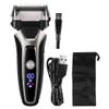 WTCBQC Electric Razors for Men, USB Rechargeable Electric Shaver Stainless Steel Shaving Machine Men 3D Triple Floating Blade Razor Shaver Barber Trimmer, Silver No Box view 1