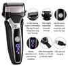 WTCBQC Electric Razors for Men, USB Rechargeable Electric Shaver Stainless Steel Shaving Machine Men 3D Triple Floating Blade Razor Shaver Barber Trimmer, Silver No Box view 4