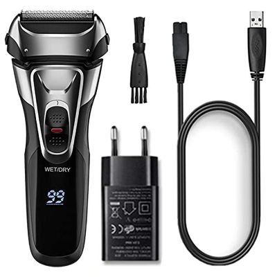 WTCBQC Electric Razors for Men, Professional Shaver Rechargeable Powerful Shaver for Men 3D Washable Electric Razor Wet Dry face Beard Shaving Machine
