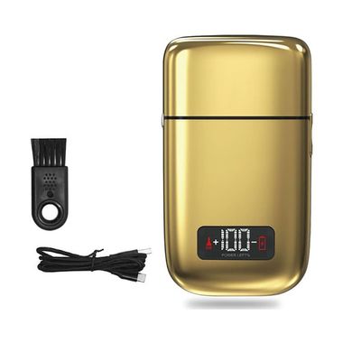 WTCBQC Electric Razors for Men, Pro Metal housing Hair Electric Shaver for Men Rechargeable Head Electric Razor Facial Beard Shaving Machine Tool for blads (Color : Gold)