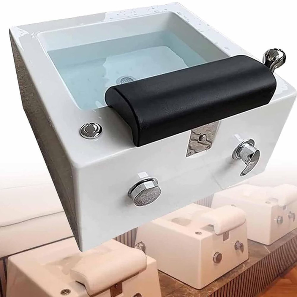 DSPDVWOW Foot Bath Tub Adjustable Water Temperature Foot Soaking Basin Foot Spa Bath Massager Foot Soaking Bath Basin, Pedicure Foot Soak with Square Waterfall Outlet, Feet Soaking Tub