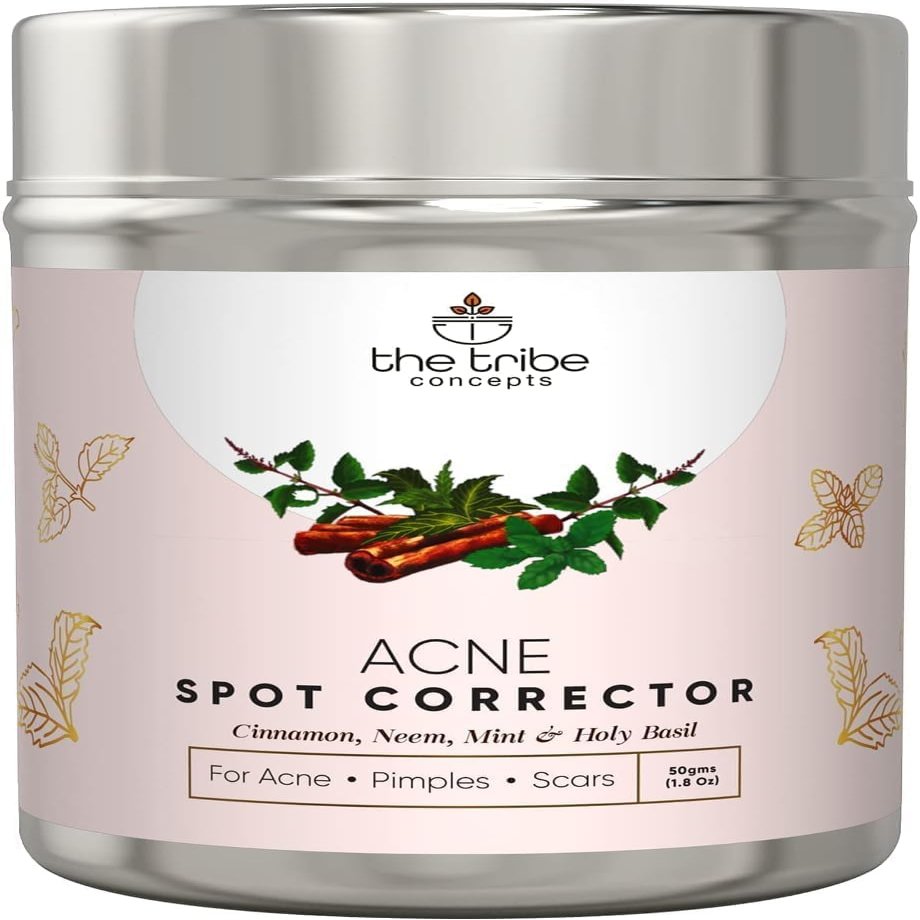 NinthAvenue Basics PUB Acne Spot Corrector Powder with Cinnamon, Neem, Mint & Basil for Acne, Pimples & Scars - 50 g (Tin Packing)