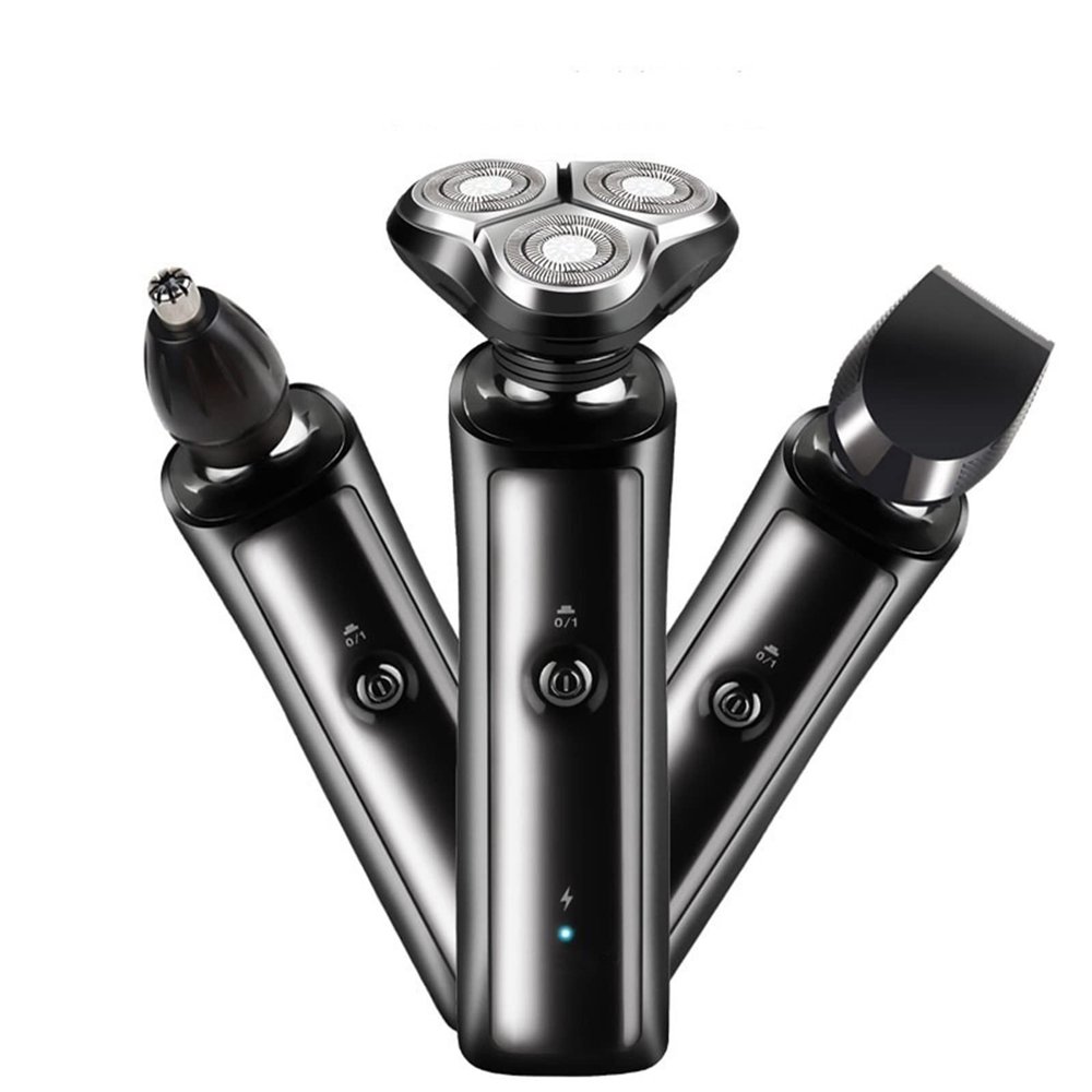 Head Shavers for Bald Men, 3 in 1 Electric Shaver Razor for Men Shaving Machine 4D Smart Male Rechargeable Three-Head Nasal Hair Trimmer Kit