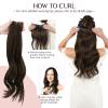 MAXITA Clip in Hair Extensions Real Human Hair, Remy Human Hair Clip in Extensions for Women, Natural Human Hair, 14inch 120g 7Pcs, Caramel Brown view 4