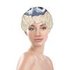 Cute Penguin Prints Stylish And Functional Double-Layer Shower Cap - Reusable And Cute Elastic Bath Cap view 3