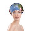 4th Of July Patriotic Trucks Stylish And Functional Double-Layer Shower Cap - Reusable And Cute Elastic Bath Cap view 3