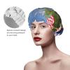 4th Of July Patriotic Trucks Stylish And Functional Double-Layer Shower Cap - Reusable And Cute Elastic Bath Cap view 4