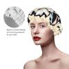 Cartoon Milk Cow Stylish And Functional Double-Layer Shower Cap - Reusable And Cute Elastic Bath Cap view 4