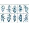 10 Large Flower Herbal Temporary Tattoo Fake Tattoo Stickers On Chest Sexy Semi-Permanent Simulation Waterproof Non-Reflective For Women Lasting For Two Weeks view 1
