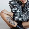 10 Large Flower Herbal Temporary Tattoo Fake Tattoo Stickers On Chest Sexy Semi-Permanent Simulation Waterproof Non-Reflective For Women Lasting For Two Weeks view 3