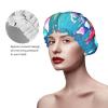 Abstract Science Chemistry Illustration 3d Stylish And Functional Double-Layer Shower Cap - Reusable And Cute Elastic Bath Cap view 4