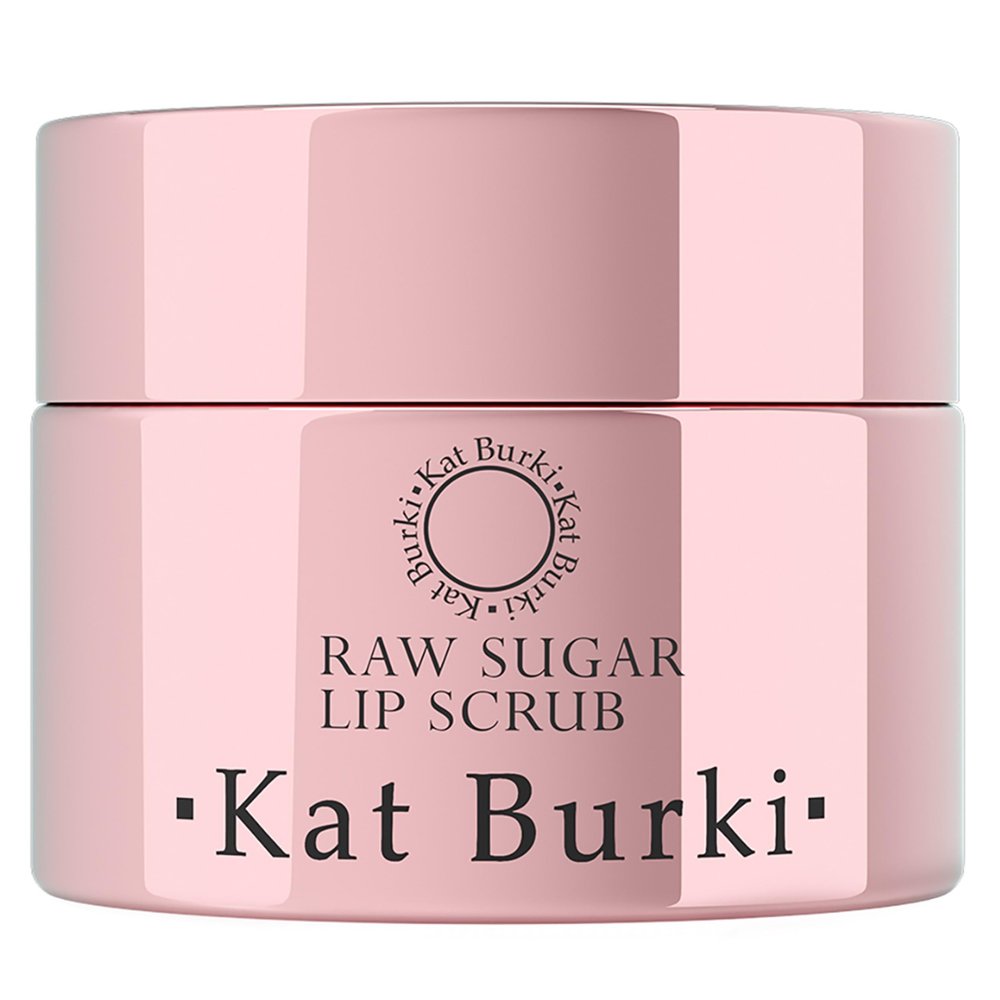 Kat Burki Raw Sugar Lip Scrub Exfoliator Smoothing and Moisturizing Treatment for Dry and Chapped Lips with Cold-Pressed Oils,1 Fl Oz