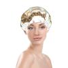 Antique Building With Roman Olive Branch And Greek Stylish And Functional Double-Layer Shower Cap - Reusable And Cute Elastic Bath Cap view 3