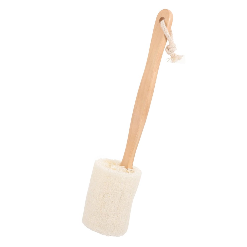 Ipetboom 2pcs Long-Handled Brush Exfoliating Back Loofah Stick Skin Exfoliating Body Sponge Brush for Bath