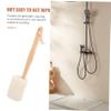 Ipetboom 2pcs Long-Handled Brush Exfoliating Back Loofah Stick Skin Exfoliating Body Sponge Brush for Bath view 4