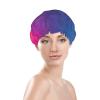 SSIMOO Abstract Geometric Stylish And Functional Double-Layer Shower Cap - Reusable And Cute Elastic Bath Cap view 3