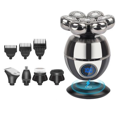 Head Shaver for Men, 5 in 1 Shaver for Men Electric Shaver Bald Head Shaver Hair Clipper for Bald Man Beard Trimmer Shaving Machine Bald Head Razor 7D