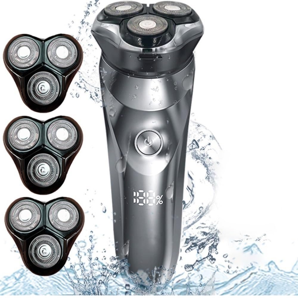 Head Shaver for Men, Electric Shaver for Men Beard Trimmer Machine Shaving Electric Razor Trimmer Beard Shaving Machine with 3 Cutter Heads