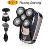 Head Shaver for Men, 5 in 1 Bald Head Shaver Electric Razor for Men LED Display Nose Hair Beard Trimmer Clippers Facial Cleansing Brush USB Rechargeable view 2