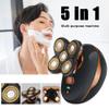 Head Shaver for Men, 5 in 1 Electric Shaver 5 Head Razor Bald Beard Hair Skull Men's Shaver Rechargeable Electric Razor Beard Trimmer Shaving Machine (Color : Rose Gold B) view 2