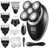WTCBQC Head Shaver for Men, 5 in 1 IPX7 Waterproof Electric Shaver Razor for Men Beard Hair Trimmer Rechargeable Bald Head Shaving Machine LCD Display Grooming Kit (Color : Silver) view 1