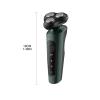 Head Shaver for Men, Electric Face Shaver for Men Washable Rechargeable Shaving Beard Machine (Color : Dark Green) view 4