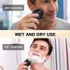 Head Shaver for Men, 3 in 1 Electric Razor for Men Beard Shaver Dry Wet Waterproof 3 Head Rotary Blade USB Rechargeable Nose Hair Trimmer view 4