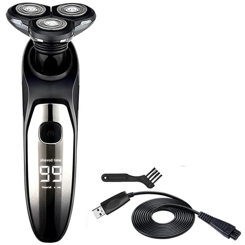 WTCBQC Head Shaver for Men, LCD Display Waterproof Electric Shaver for Men Wet Dry Beard Electric Razor Facial Shaving Machine Rechargeable, With Box