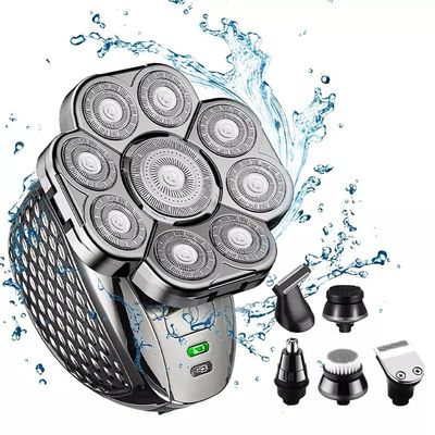 WTCBQC Head Shaver for Men, 6 in 1Men 9D Head Shavers for Bald Electric Razor Cordless Trimmer for Bald Clipper Wet & Dry Bald Shaving Grooming Kit